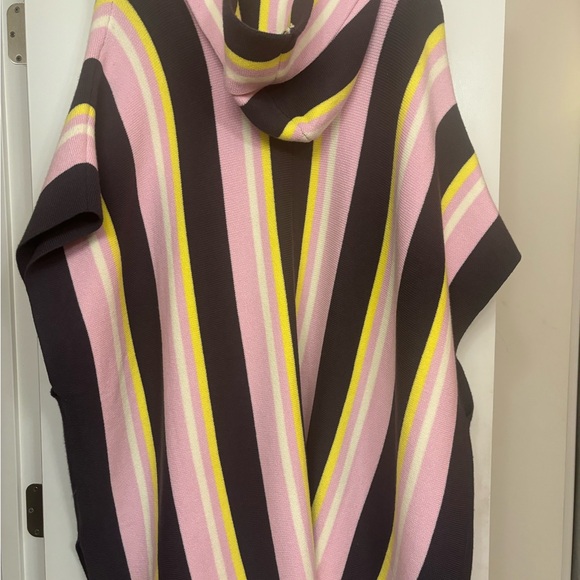 Free People striped all I need hoodie Poncho - Picture 3 of 8